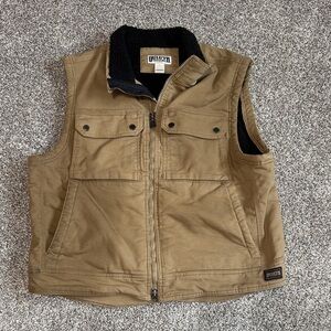 Duluth Trading Co. Sherpa-Lined Canvas Work Vest.